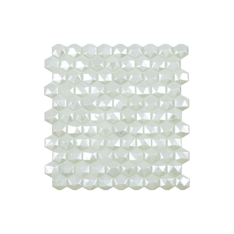 Honey Diamond White Mosaic 35mm Hex (31.7x30.7cm)