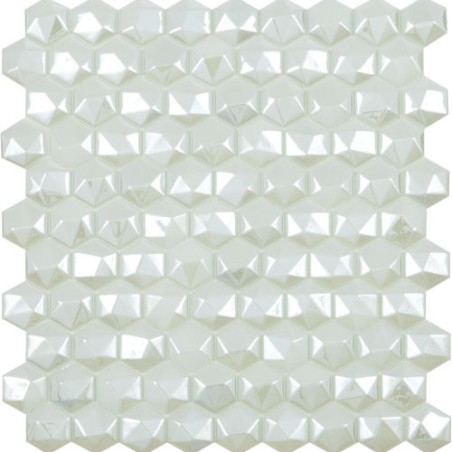 Honey Diamond White Mosaic 35mm Hex (31.7x30.7cm)