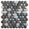 Honey Sapelly Mix Hex Mosaic 35mm Hex (31.7x30.7cm)