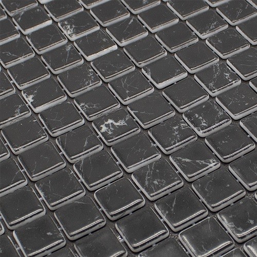 Karma Black Marble Mosaic 25x25mm (33.3x33.3cm)