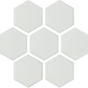 Panelo White Gloss Mosaic 50mm Hex (32.5x28.1cm)