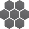 Panelo Graphite Matt Mosaic 50mm Hex (32.5x28.1cm)