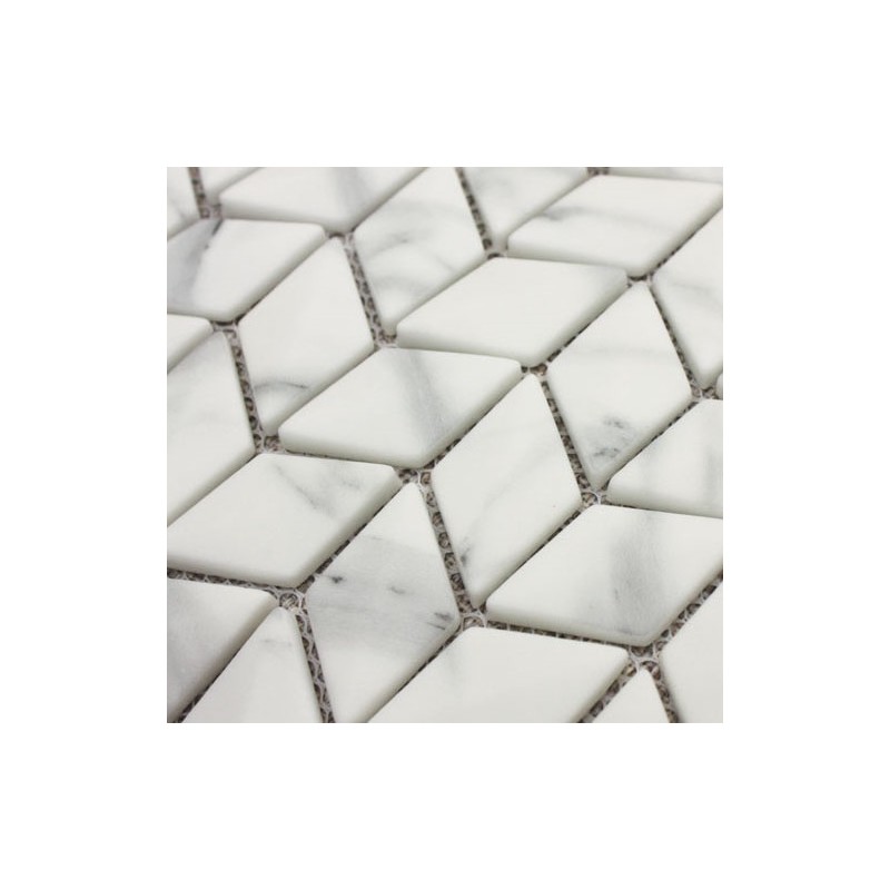 Ritz Carrara - Diamond Chevron Mosaic 25x45mm (30.9x29.6cm)
