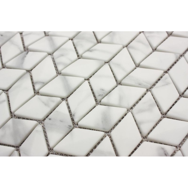 Ritz Carrara - Diamond Chevron Mosaic 25x45mm (30.9x29.6cm)