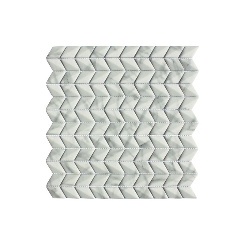 Ritz Carrara - Diamond Chevron Mosaic 25x45mm (30.9x29.6cm)