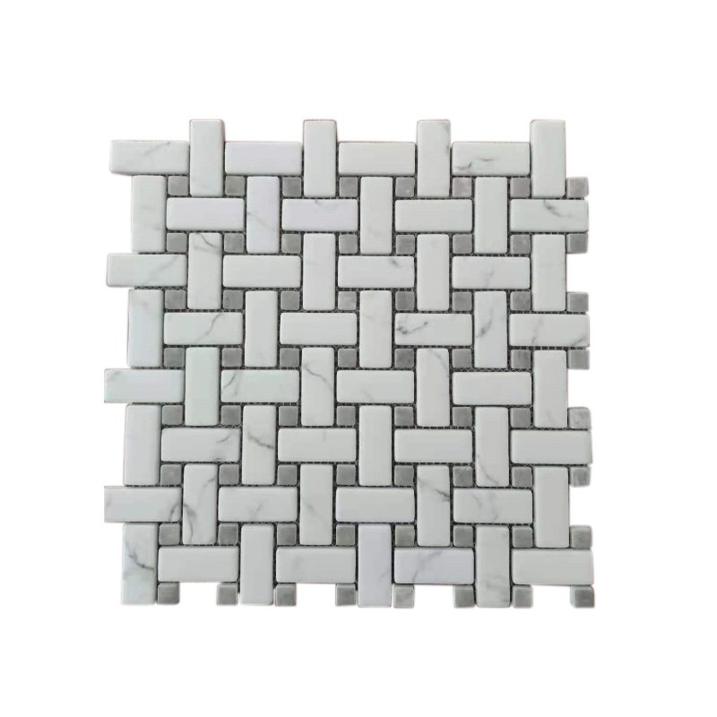 Ritz Carrara / Grey Marble - Basketweave Mosaic 28.6x28.6cm (28.6x28.6cm)