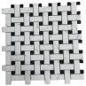 Ritz Carrara / Black - Basketweave Mosaic 28.6x28.6cm (28.6x28.6cm)