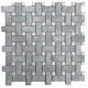Ritz Grey Marble / Carrara - Basketweave Mosaic 28.6x28.6cm (28.6x28.6cm)
