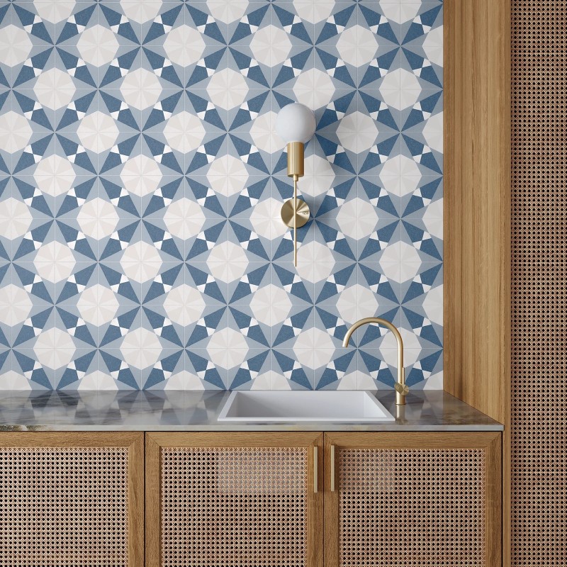 Altea Blue Taco Matt 16.5x16.5cm (box of 20)