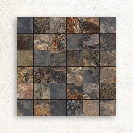 Ardesia Natural 5x5cm Mosaic Matt 30x30cm