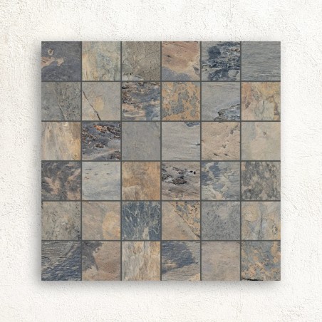 Ardesia Gris 5x5cm Mosaic Matt 30x30cm