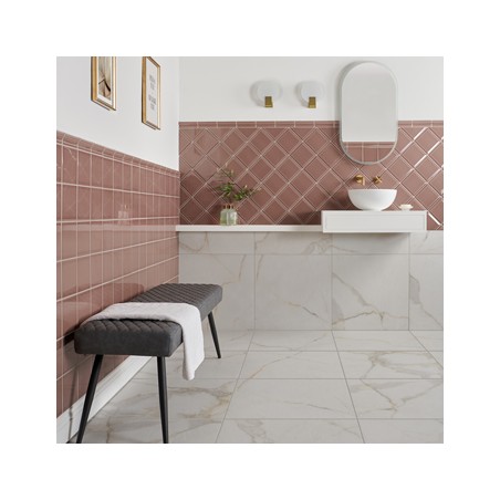 Modern Heritage Powder Room Moldura Tile | 5x15cm | Tile Kingdom