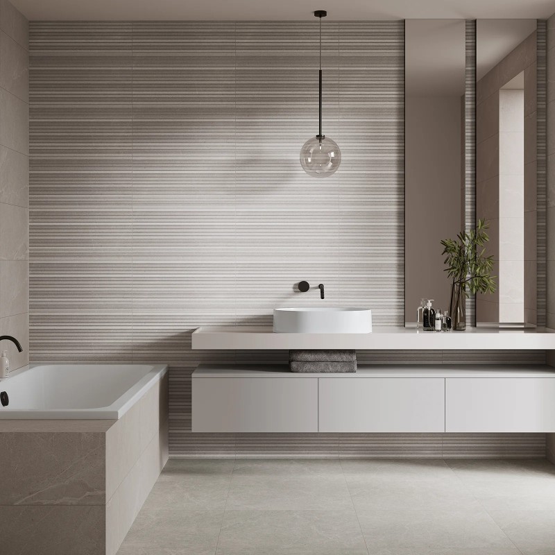 Athens Light Grey Struktura Lines Decor Matt 29.8x59.8cm (box of 9)