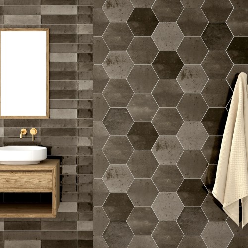 Bali Grey Hexagon Gloss 15x17.3cm (box of 44)