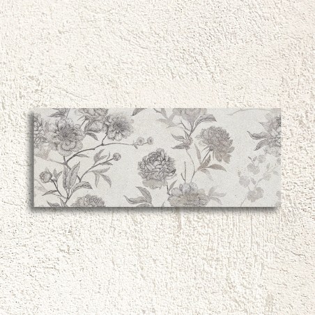 Borneo White Malone Floral Dec Matt 30x75cm (box of 7)