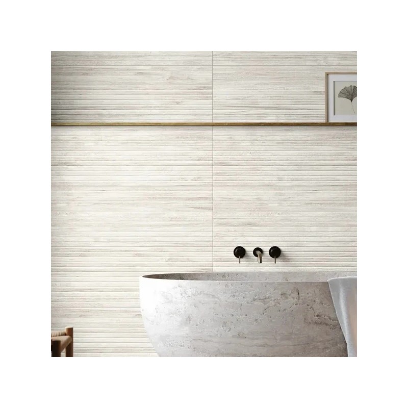 Hannover Dorian White Decor Matt 33x100cm (box of 4)