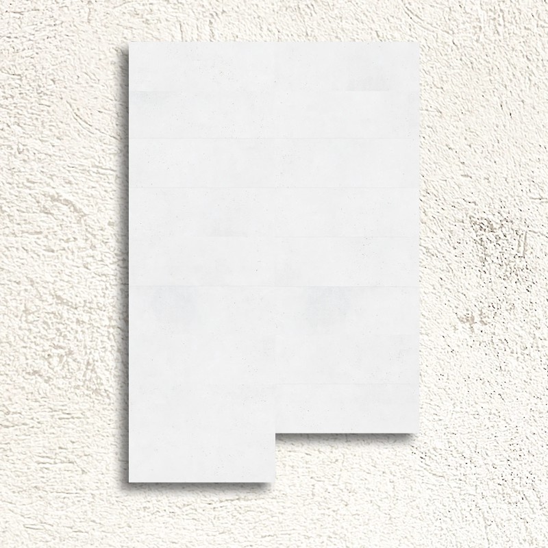 Happy White Matt 33x100cm (box of 4)