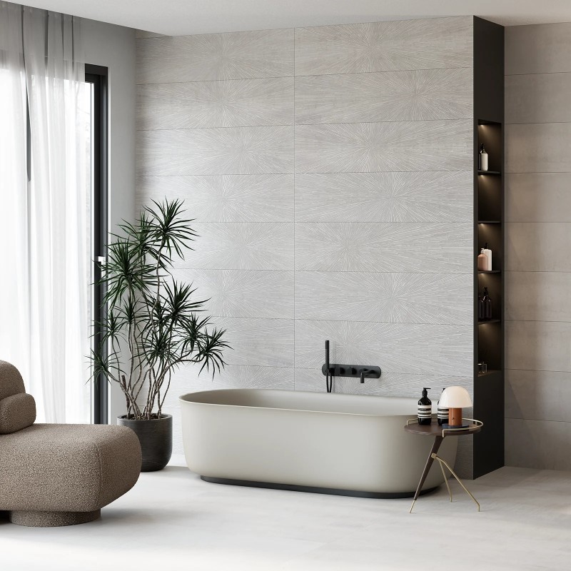 Ionic White Impact Decor Lustre 30x120cm (set of 2)