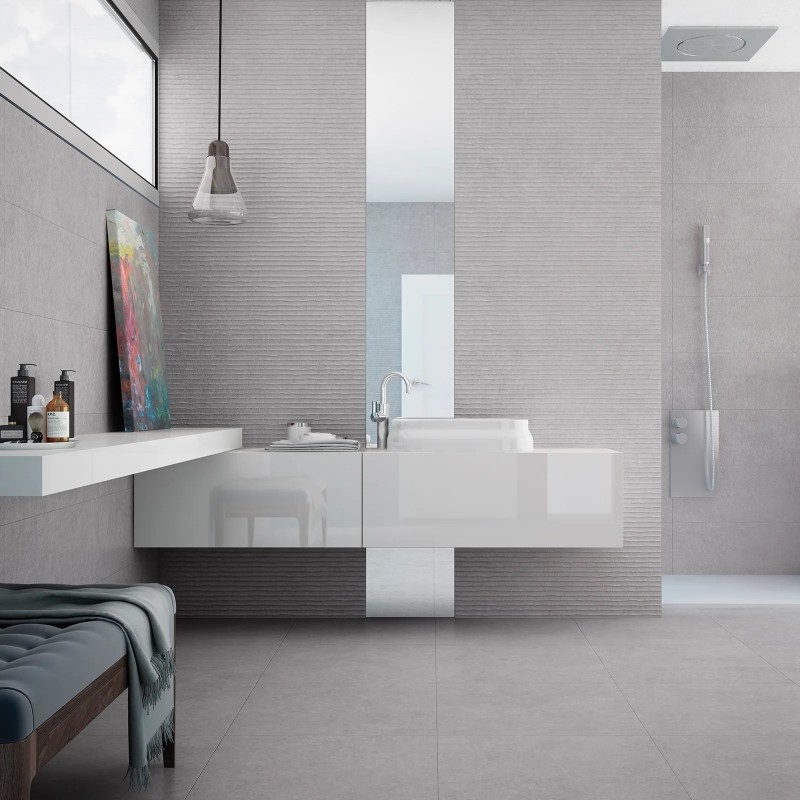 Light Stone Score Grey Matt 30x90cm (box of 4)