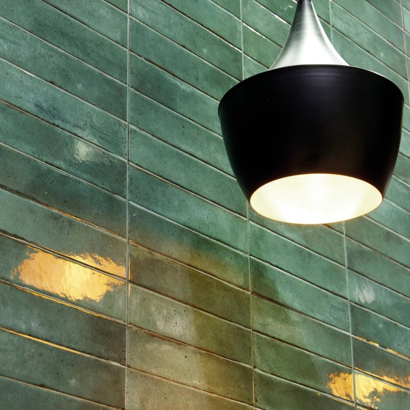 Lisbon Raku Green Jade Shine Gloss 5.6x26.7cm (box of 48)