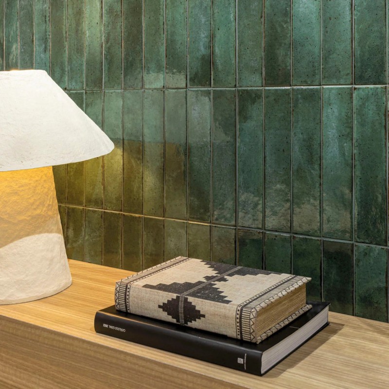 Lisbon Raku Green Jade Shine Gloss 5.6x26.7cm (box of 48)