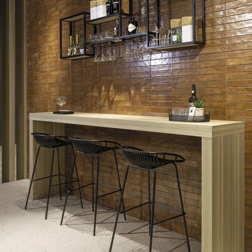 Lisbon Raku Terracotta Shine Gloss 5.6x26.7cm (box of 48)