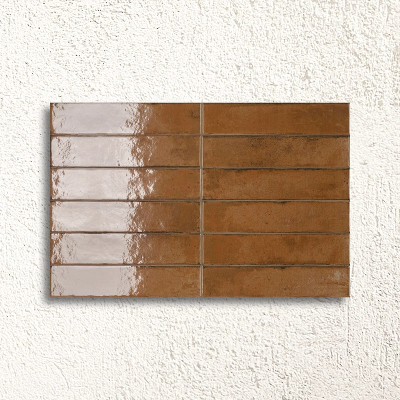 Lisbon Raku Terracotta Shine Gloss 5.6x26.7cm (box of 48)