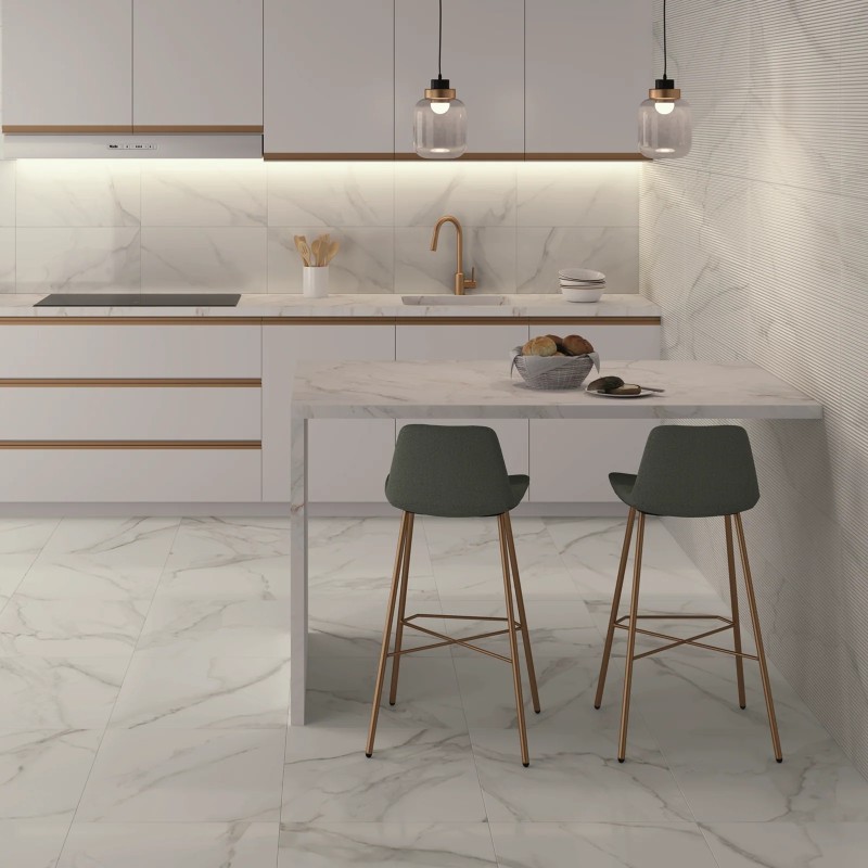 Lumiere White Wall and Floor Satin 30x60cm (box of 7)