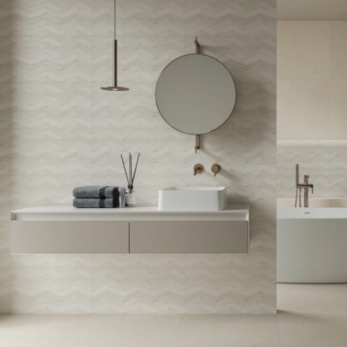 Moonstone White Struktura ZigZag Decor 29.8x59.8cm (box of 9)