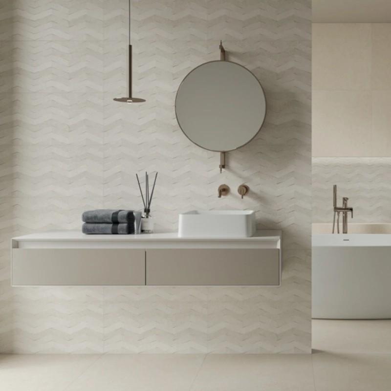 Moonstone White Struktura ZigZag Decor 29.8x59.8cm (box of 9)