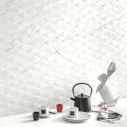 Muse White Prisma Dec Matt 30x60cm (box of 8)