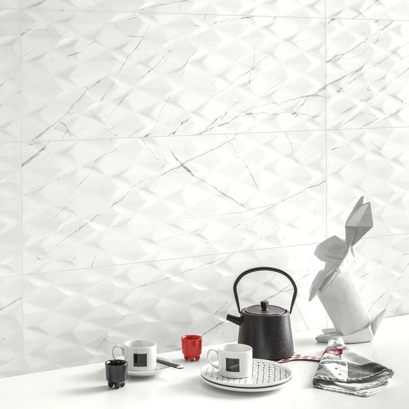 Muse White Prisma Dec Matt 30x60cm (box of 8)