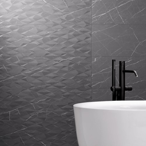 Muse Coal Prisma Dec Matt 30x60cm (box of 8)