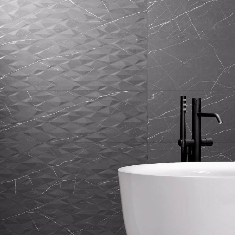 Muse Coal Prisma Dec Matt 30x60cm (box of 8)