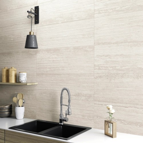Pure Travertine Groove Grey Matt Wall Tile 30x60cm (box of 8)