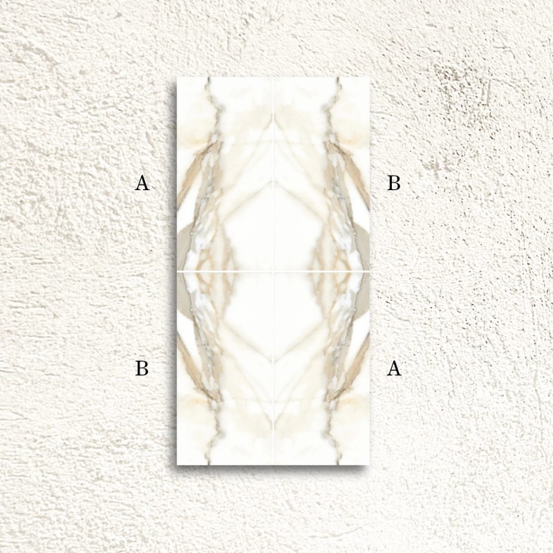 Reflect Calacatta Decor A Bookmatch Polished 60x120cm (box of 2)