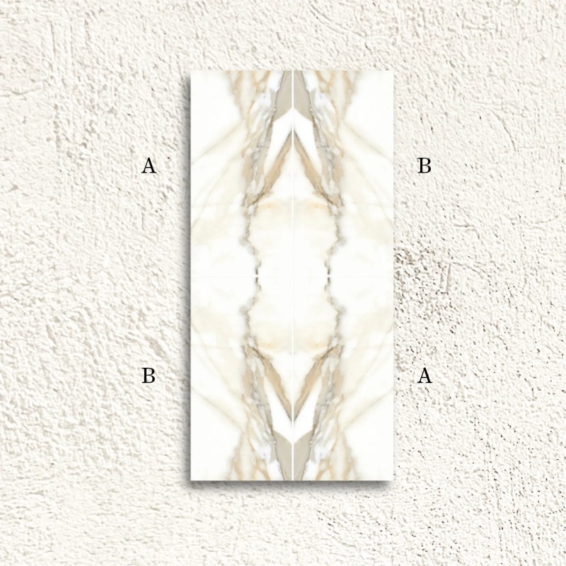 Reflect Calacatta Decor A Bookmatch Polished 60x120cm (box of 2)