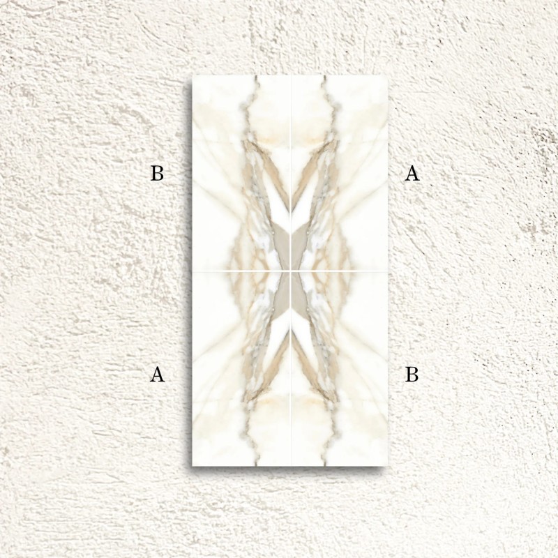 Reflect Calacatta Decor B Bookmatch Polished 60x120cm (box of 2)