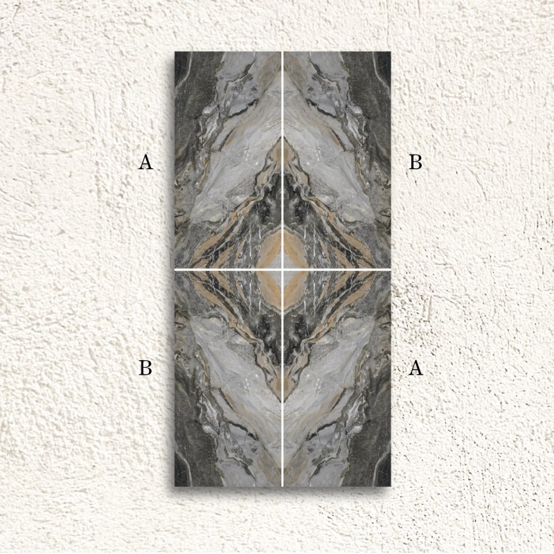 Reflect Oriboco Black Decor A Bookmatch Polished 60x120cm (box of 2)