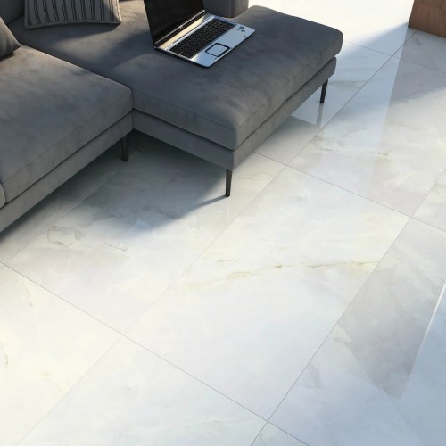 Tunis White Polished Gloss 60x120cm (box of 3)