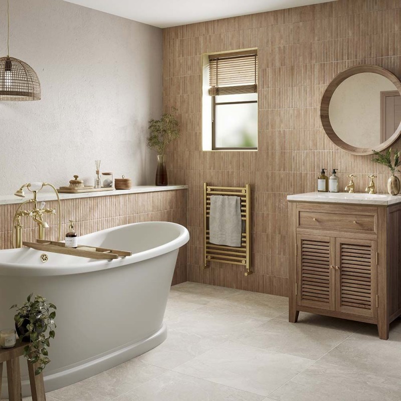 Maya Linear Terracotta Matt 35x35cm (box of 12)