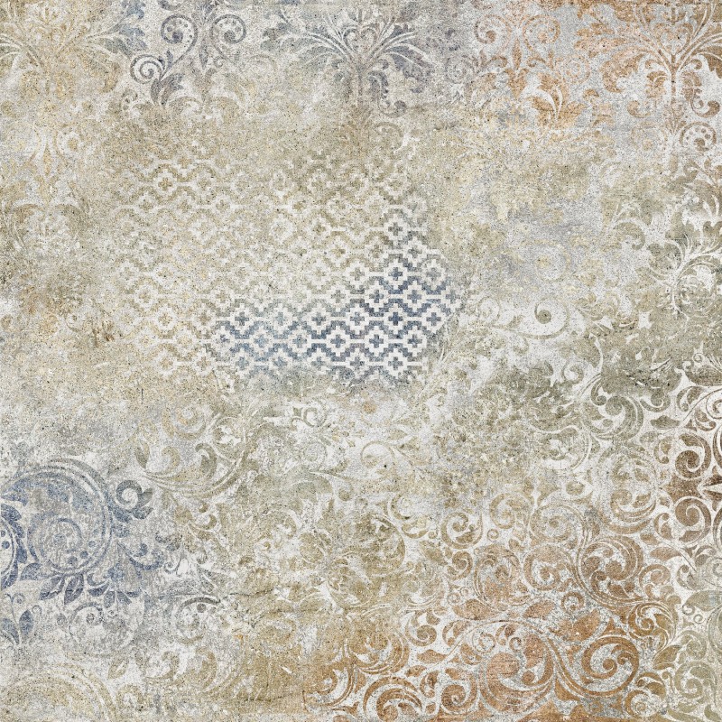 Bohemy Blue Patterned Matt 60x60cm (box of 5)