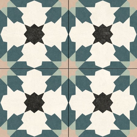 Bouquet Blue Patterned Matt 45x45cm (box of 6)
