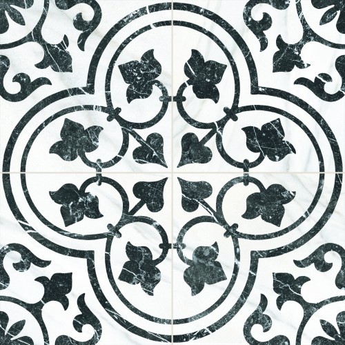 Bourton Merzoni Ornate Marquina Matt 45.2x45.2cm (box of 6)