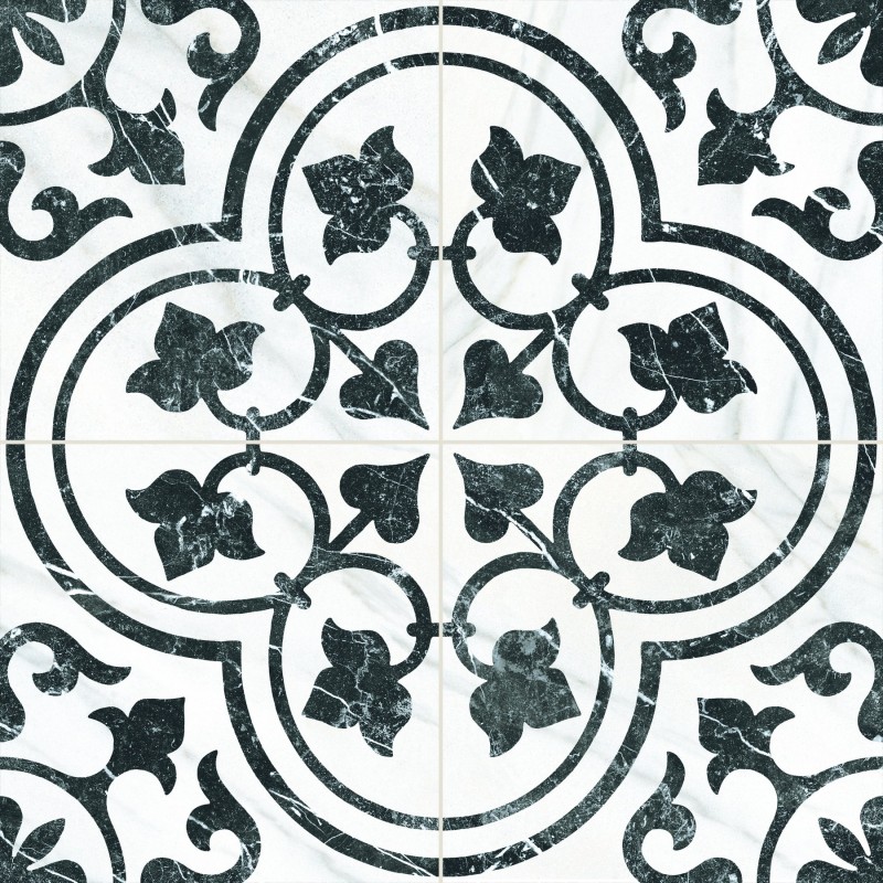 Bourton Merzoni Ornate Marquina Matt 45.2x45.2cm (box of 6)