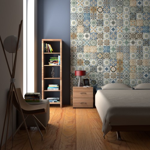 Nikea Multicolour Patterned Matt 20x20cm (box of 25)