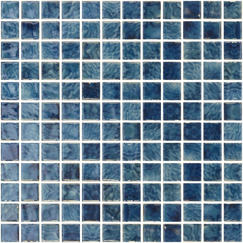 Aquastyle Arrecife Blue Mosaic Gloss 25x25mm 31.1x46.7cm 