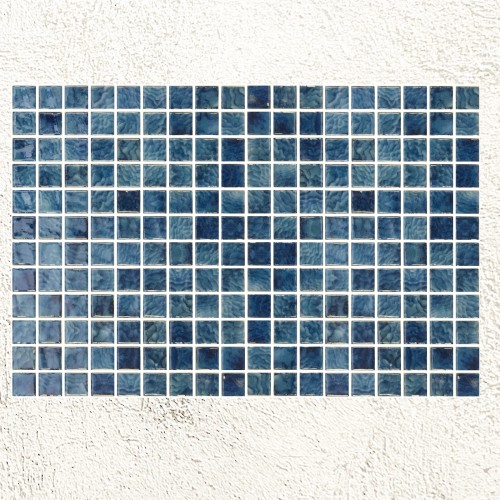 Aquastyle Arrecife Blue Mosaic Gloss 25x25mm 31.1x46.7cm 