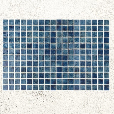 Aquastyle Arrecife Blue Mosaic Gloss 25x25mm 31.1x46.7cm 