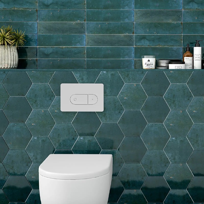 Bali Blue Hexagon Gloss 15x17.3cm (box of 44)